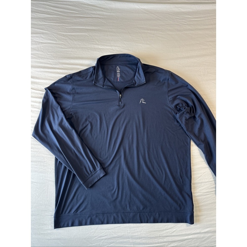 Rhoback Pullover Navy Blue Performance Quarter Zip Golf Stretch Mens Size 2XL